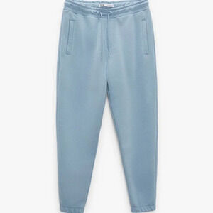 Zara Oversized Lounge Sweatpants Joggers Powder Blue Sz Small